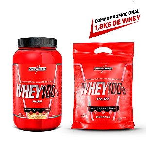 KIT INTEGRALMEDICA 4 - WHEY 100% POTE 900G + WHEY 100% REFIL 900G