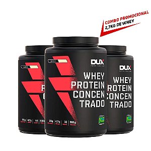 COMBO DUX - 3x WHEY CONCENTRADO 900G (2,7KG TOTAL)