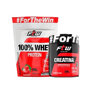 KIT FTW - 100% WHEY PROTEIN 900G + CREATINA 100% PURA 300G