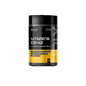 VITAMINA D3 + K2 ONLY NUTRITION - 120 CAPS