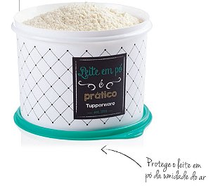 Tupper Caixa Leite em Pó Bistrô 1,2kg - Branco