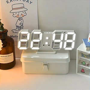 Relógio Digital Led 3D - P/ Mesa e Parede