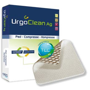 Curativo Antibiofilme e Antimicrobiano com Prata 10x10cm - Caixa 10 unidades - UrgoClean AG