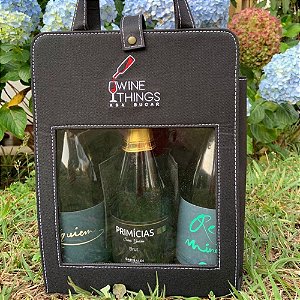 Porta vinho - Case para transporte de vinhos - 3 Lugares