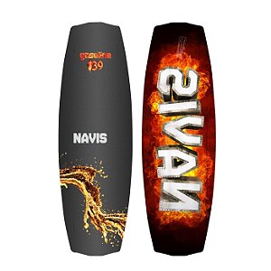 Prancha de Wakeboard Gasolina 139 Navis + Bota para Wake 095 Preta