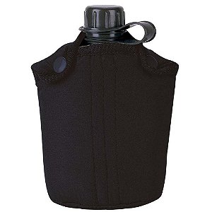 Cantil De Água Plástico 900ml Militar Ntk Com Capa Preta Nautika