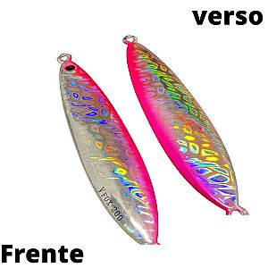 Isca Artificial Jig Slow Vfox jignesis 200gr 13cm Cor rosa prata