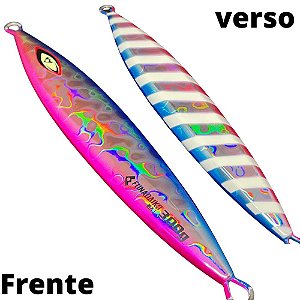 Isca Artificial Jig Ahi Fishing By M&W 300gr 18cm Cor glow azul rosa