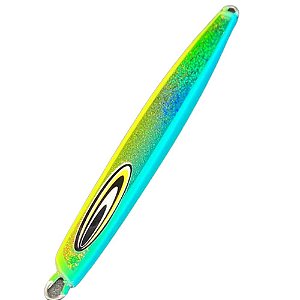 Isca Artificial Metal Jig Jiki 90g 15cm lombo azul barriga amarelo metal