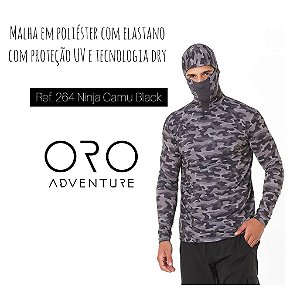 CAMISETA ORO ADVENTURE NINJA CAMUFLADA BLACK