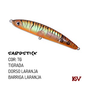 ISCA ARTIFICIAL KV SARDSTICK TIGRADA DORSO LARANJA E BARRIGA LARANJA