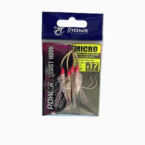 ASSIST HOOK MICRO DOUBLE W/AURO 17 - FLUOR PINK PINK
