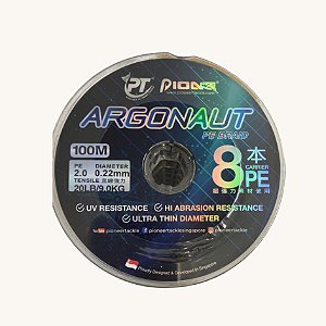 Linha multifilamento Pioneer Argonaut PE 2 0,22MM 20lb Multicolor