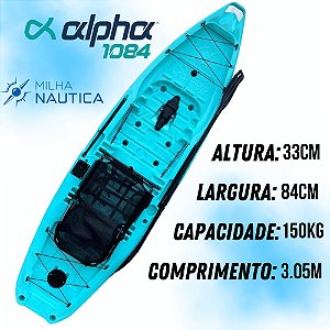 Caiaque Alpha Sem Pedal Milha Náutica Azul Mar