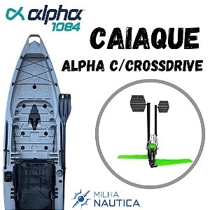 Caiaque Alpha Com Pedal Crossdrive Milha Náutica Cinza