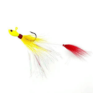 Isca Artificial Streamer Jig Pesca Brasil Donatello 10gr Amarelo