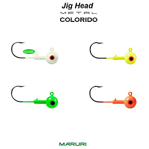 Jig Head colorido MARURI Kit c/ 6 unidades #1/0 - 5gr