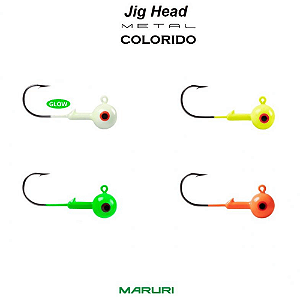 Jig Head colorido MARURI Kit c/ 6 unidades #3/0 - 10gr