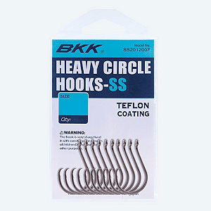 ANZOL SS HOOKS HEAVY CIRCLE BKK Tam 10/0 c/3unidades