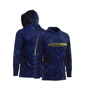 CAMISETA MASCULINA MAR NEGRO COM CAPUZ BLUE GG