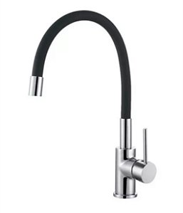 Torneira Misturador Monocomando  Bica Flexível Preta