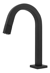 TORNEIRA LAVATÓRIO SLIM BAIXA FRIA PRETA KITBATH CYGNUS