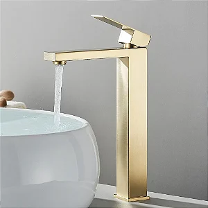 MISTURADOR MONOCOMANDO ALTA GOLD ESCOVADO KITBATH SAGITTA