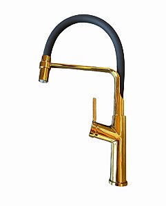 Torneira  Monocomando Gourmet Flexível Dourada