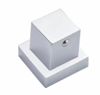 Acabamento Quadrado Para Registro De Gaveta Ou Pressão Padrão Deca De 16 Estrias Em Metal Cromado Brilhante