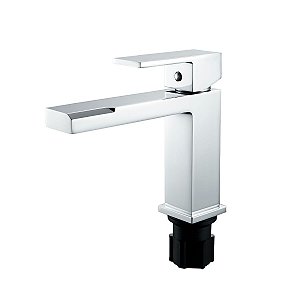 Torneira Misturador Bica Baixa Chanfro Cromada