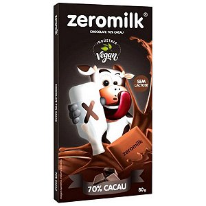 CHOCOLATE ZEROMILK PURO 70% CACAU - TABLETE 80g