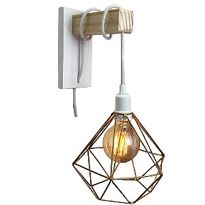 Luminária Orb branca com Diamante