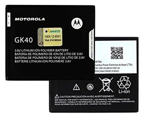 Baterias - preta - Central - unidade Cod. BATERIA MOTOROLA GK40/ G5/ G4 PLAY  - Baterias - Loja