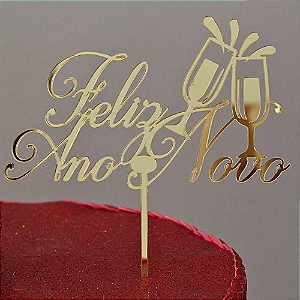 Topo de Bolo - Feliz Ano Novo