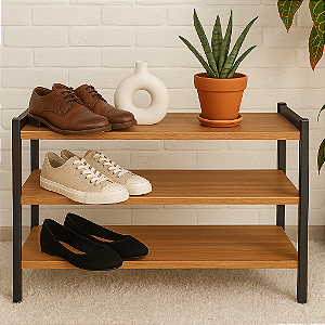 Sapateira Estilo Industrial – Ideal para Hall ou Quarto