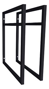 Suporte Prateleira Flutuante Industrial 50x40cm Preto