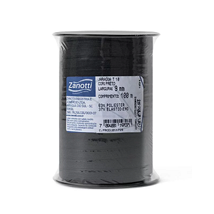 Elástico Crochet Jaraguá 10mm Preto com 100 mts