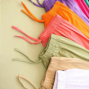 Calça Pantalona Com Fenda Lateral Tendência Moda Blogueira Conforto