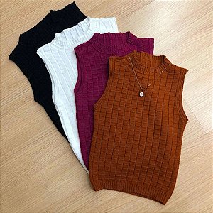Blusinha Básica Tricot Modal Texturizado Moda
