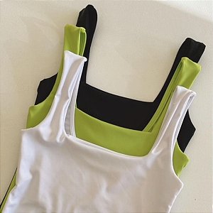 Blusa Feminina Ibiza Regata Lisa Alcinha Básica Suplex Forro Duplo