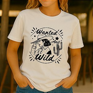 Camiseta Feminina Algodão Estampas cow boy