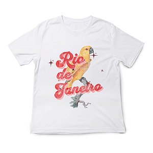 Camiseta Feminina Algodão Estampas Tropicais Moda Verão Arara Rio