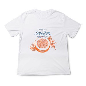 Camiseta Feminina Algodão Estampas Tropicais Moda Verão Laranja Exótica