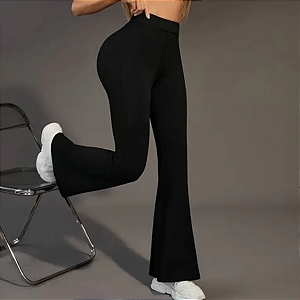 Calça Cintura Alta Bailarina ROMA Estilo Flare Moda Estilosa Tendência