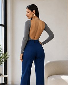 Body Miami Costas Aberta Manga Longa