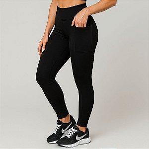 Calça Feminina Poliamida Fitness Academia Bolso Lateral