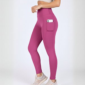 Calça Feminina Poliamida Fitness Academia Bolso Lateral