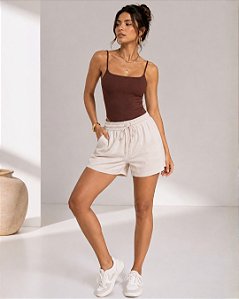 Body Feminino Austrália Decote Reto Básico