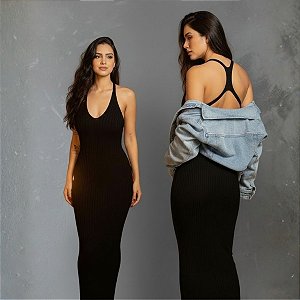 Vestido Modal costas nua