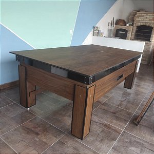 Mesa de Bilhar e Jantar Fascinação Cor Malaga 2,20 x 1,20